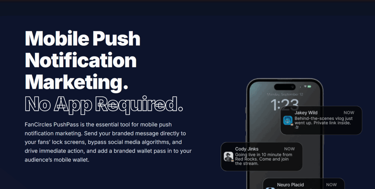wallet pass app solution for brands to reach customers by mobile push notifications,