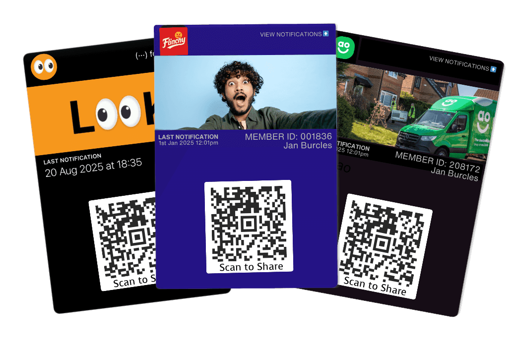 3 wallet passes generated by PushPass the wallet pass platform
