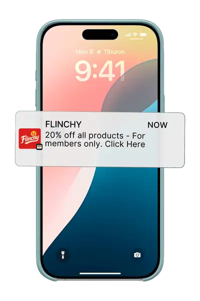 Mobile marketing platforms with push notifications, no app required
